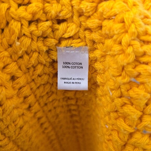 Moth Handmade Yellow Crochet Sweater Tank Top Large Keyhole Cotton Swanktop rop‎ - Picture 5 of 6